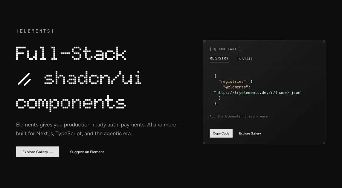 Elements preview