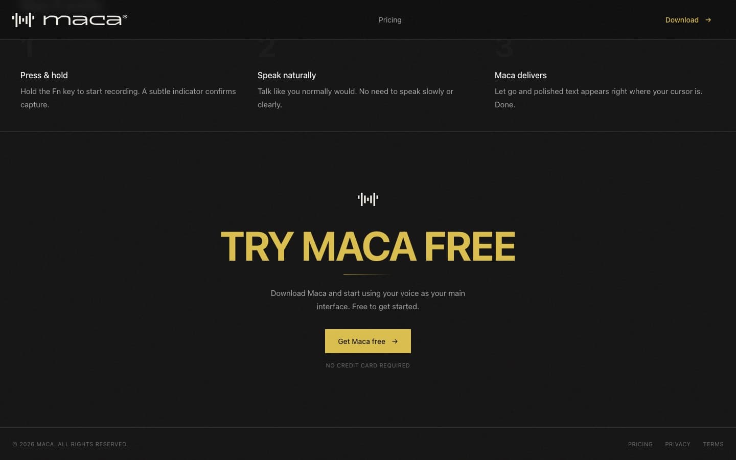 Maca in production, view 2