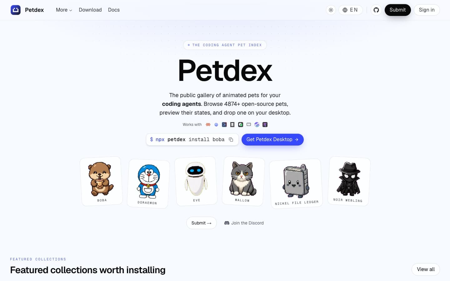 Petdex in production, view 1